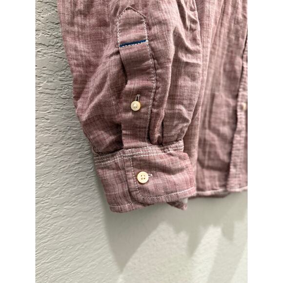 Caribbean Men’s XL Long Sleeve Shirt Two Chest Pockets Collared Button Front - Picture 6 of 7